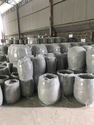 Chậu xi măng nhẹ dáng bầu