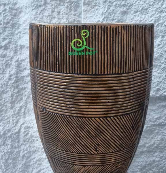 Chậu đầu đạn sọc ngang dọc