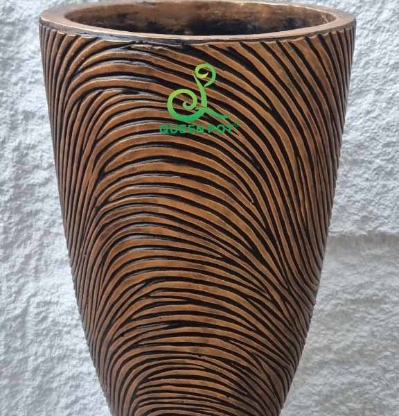 Chậu xi măng đầu đạn vằn sóng