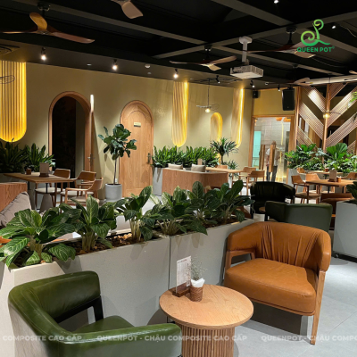 Ứng dụng của chậu composite trồng cây trong sân vườn